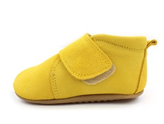 Pom Pom slippers yellow suede